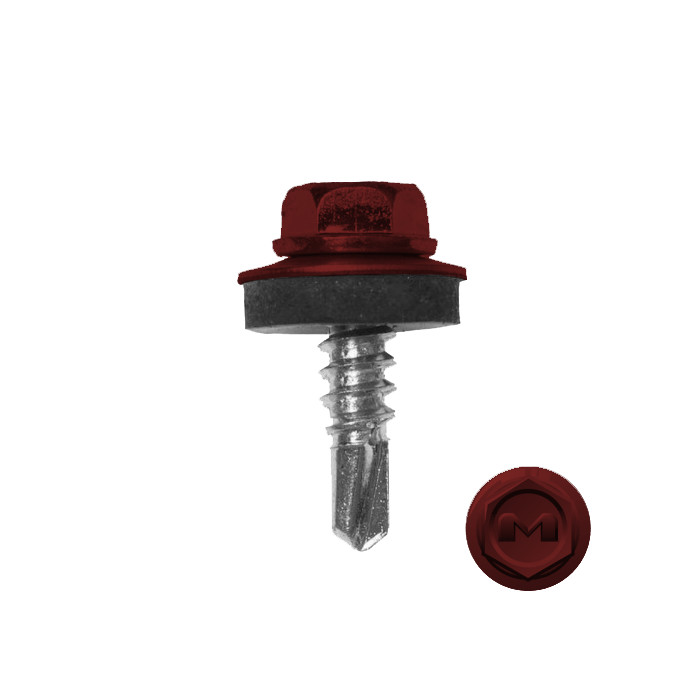 Саморез по металлу Daxmer 5,5х19 RAL 3011 (250) сверло №3