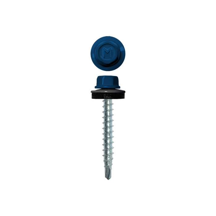 Саморез кровельный Daxmer 4,8х35 RAL 5005 (250) сверло №1